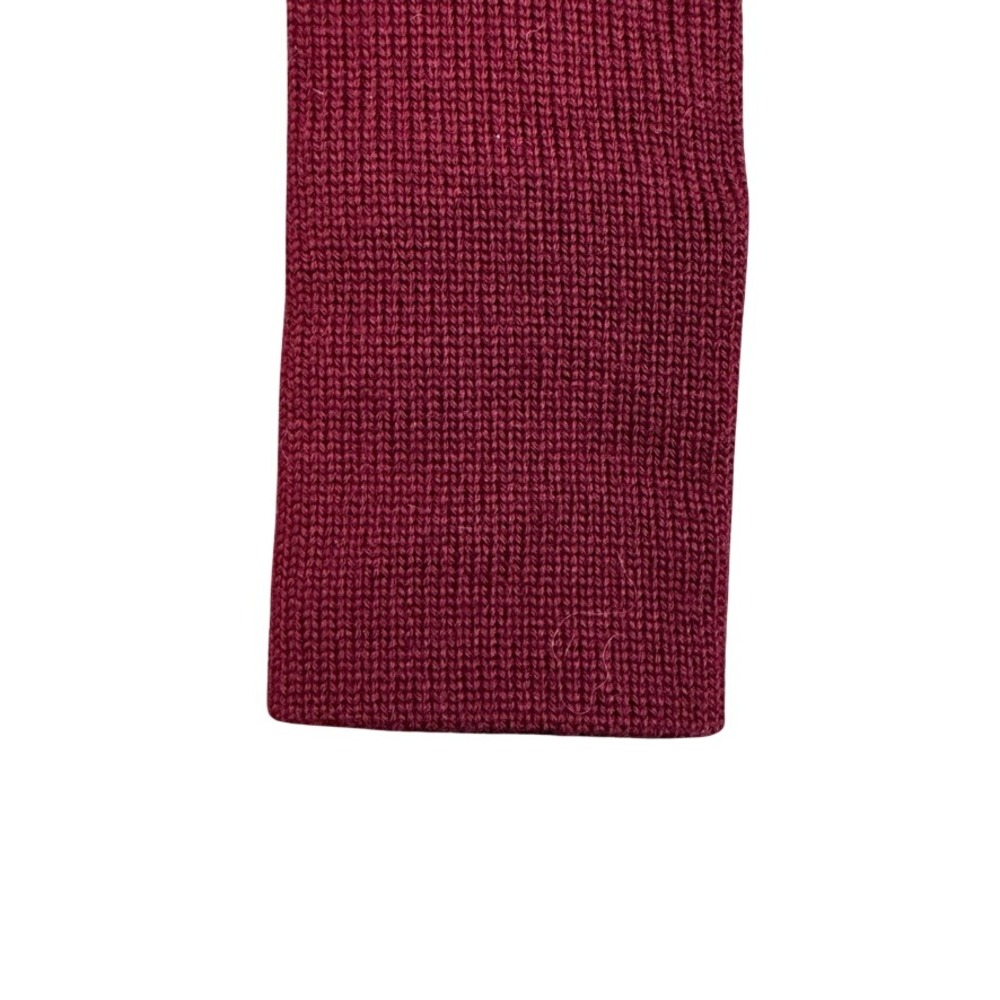 Jack Spade New York Mens Knit Tie Burgundy 100% Wool Made in Italy Square End
